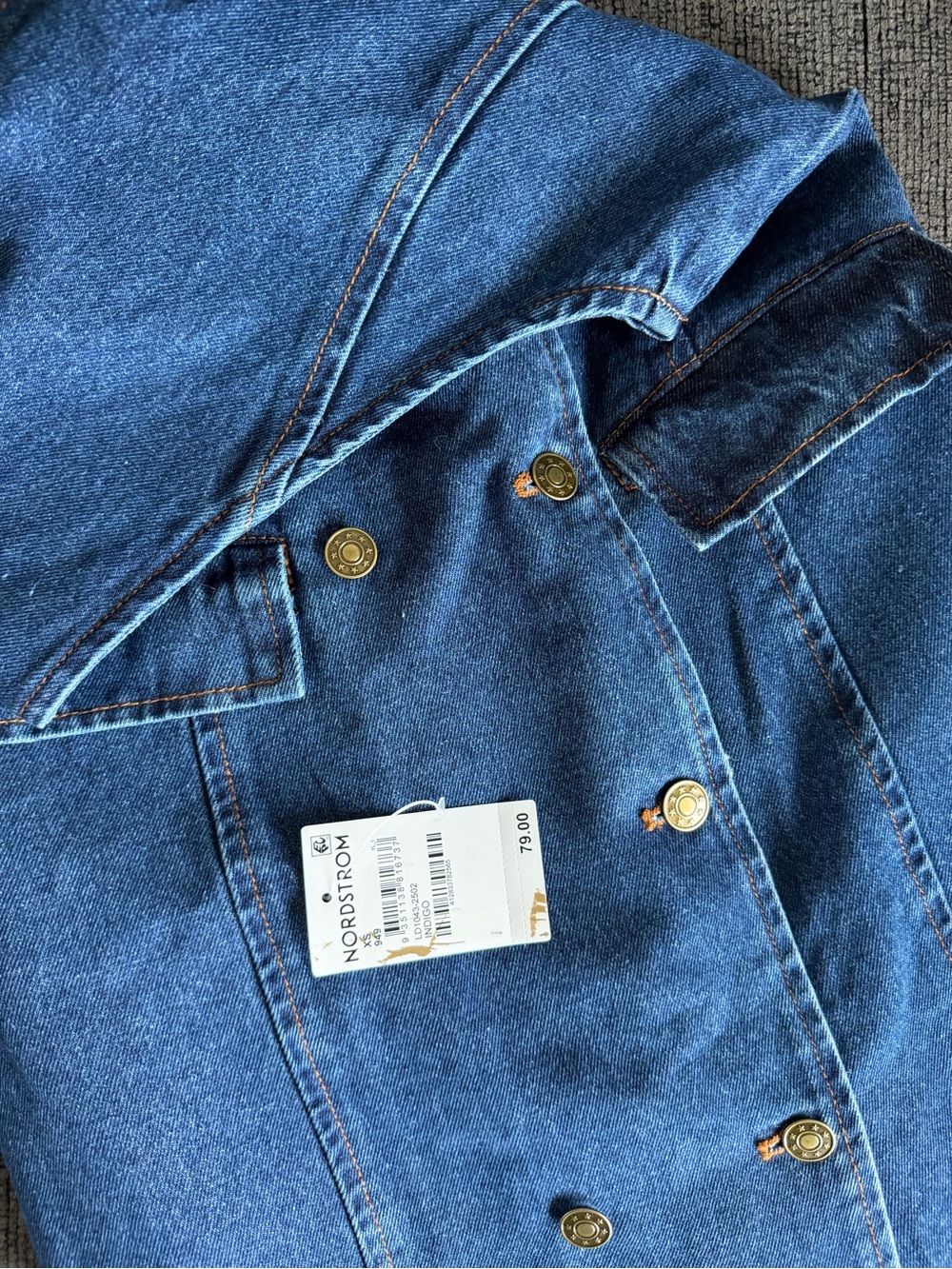 Lioness Dark Blue Double-Breasted Denim Mini Dress - Picture 4 of 5